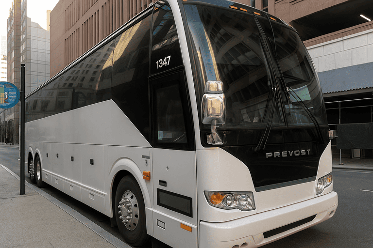 a Round Rock Coach Bus Service coach bus