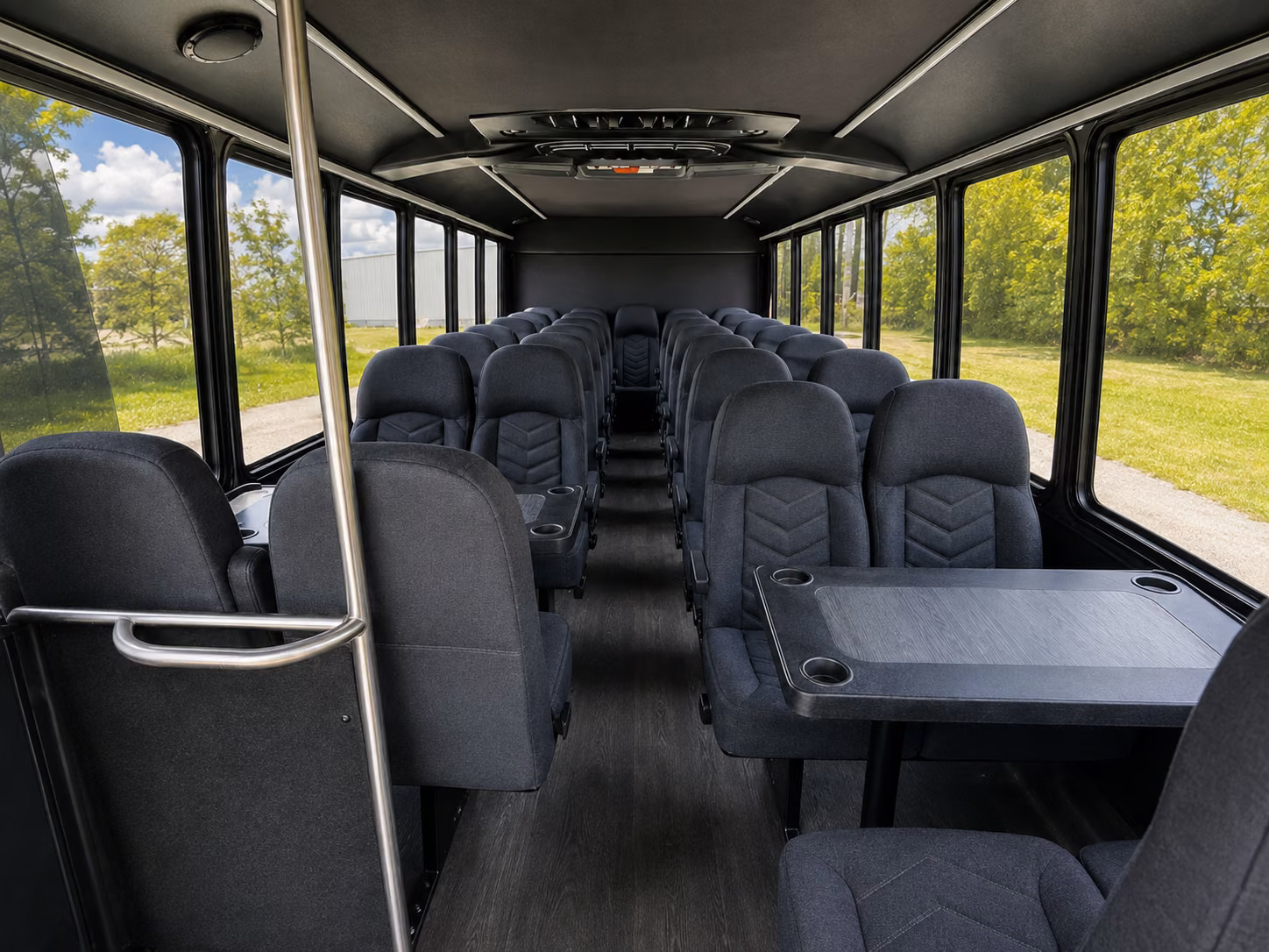 bus rentals for cedar park rough riders hockey and h e b center events