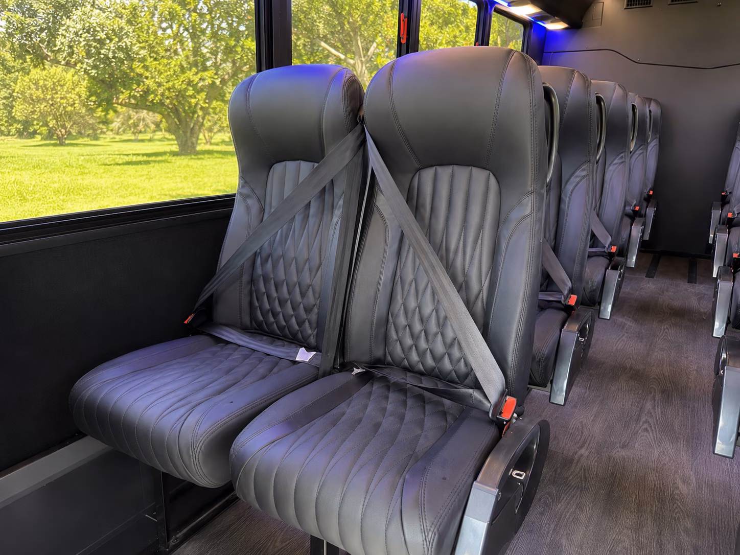 round rock 20 passenger minibus interior