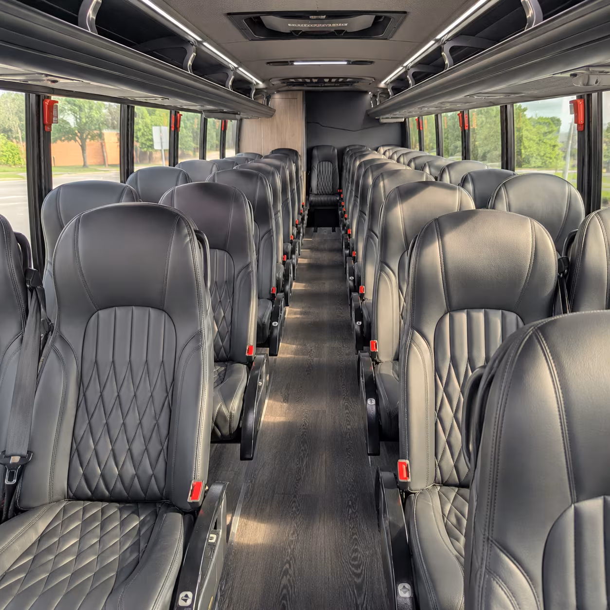 round rock 25 passenger minibus inside