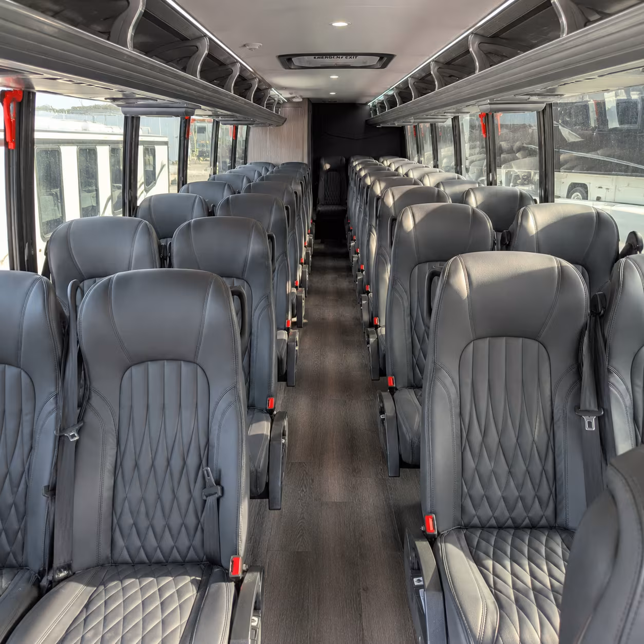 round rock 25 passenger minibus interior