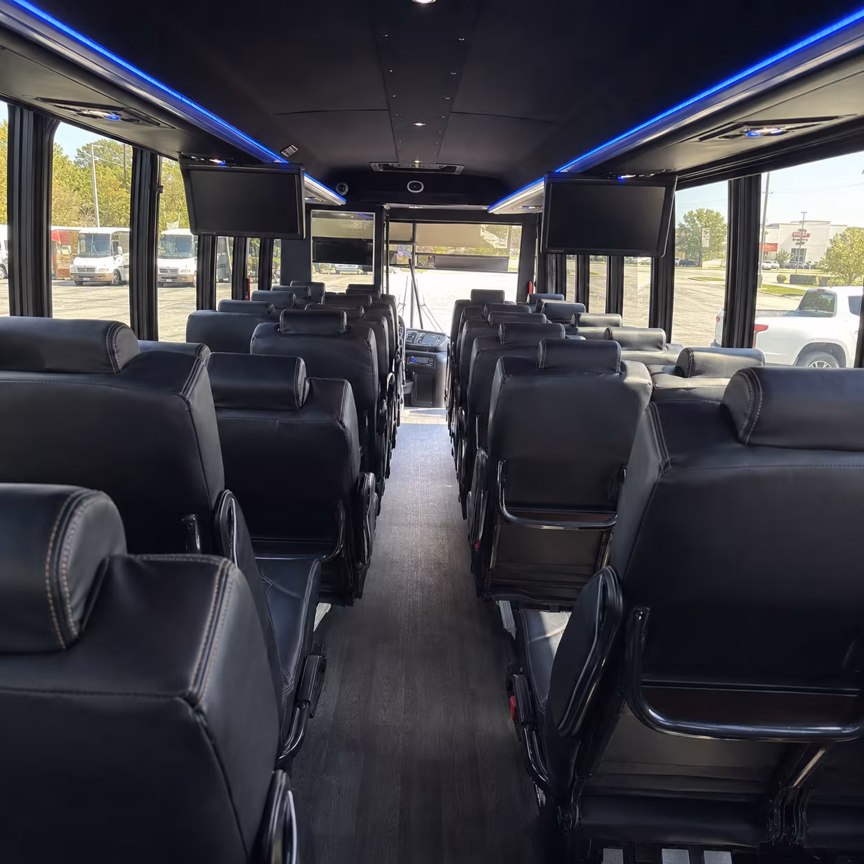 round rock 30 passenger minibus inside