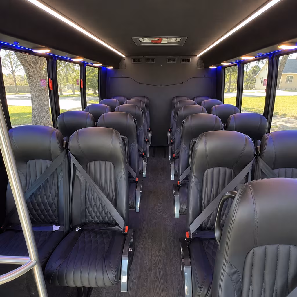 round rock 30 passenger minibus interior