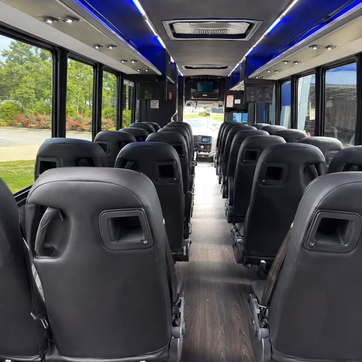 round rock 35 passenger minibus inside