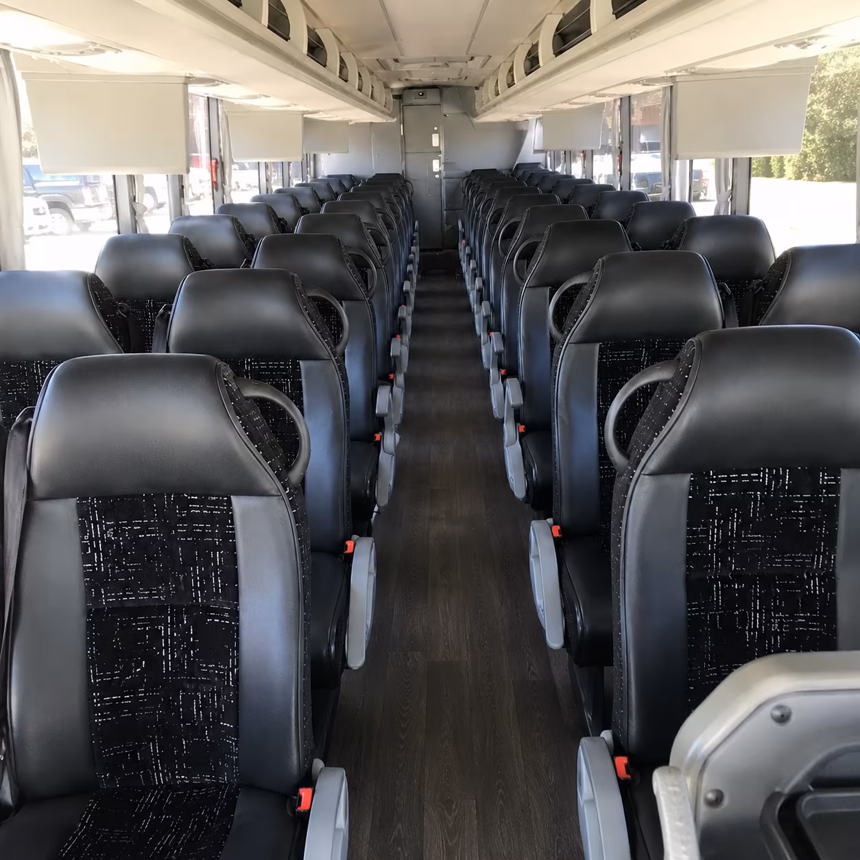 round rock 56 passenger charter bus interior